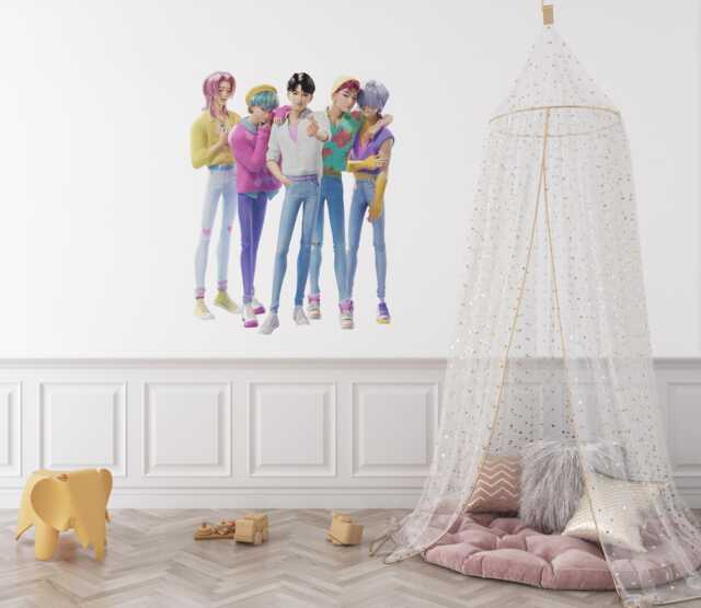 Kpop Boy Band - 739mm - Kpop Wall Sticker Set - image 1