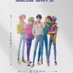 Kpop Boy Band - 739mm - Kpop Wall Sticker Set - thumbnail 2