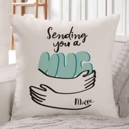 Sending You A Hug Cushion Cover/Friends, Soul Sisters, Auntie, Grandma, Mum Christmas, Birthday Gift Think Positive Present - thumbnail 2