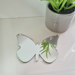 Butterfly Large Acrylic Mirror Wall Art - Many Sizes, Plain Or Personalised Engraving - thumbnail 3