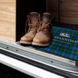 Happy Campers Personalised Campervan Motorhome Door Mat 44cm X 32cm Van Life Accessories - thumbnail 2
