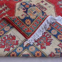 9x12 Large Kazak Area Rug, Red Afghan Natural Dyes Hand Knotted Wool Rugs For Living Room, Bedroom Caucasian Design Oriental Rug - thumbnail 4