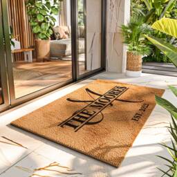 Personalized Monogram Family Name Doormat - Closing Gift Last Door Mat Welcome Housewarming New Home Realtor - thumbnail 2