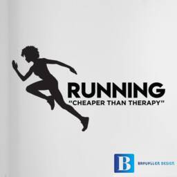 Gym Workout Fitness Running Cheaper Than Therapy Cool Decal Wall Art Sticker - thumbnail 1
