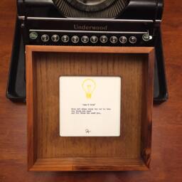 One & Only. Poetry On Antique Typewriter. Pre-Framed. Gift Ideas For Birthday, Wedding, Anniversary, Christmas, Newborn Baby - thumbnail 1