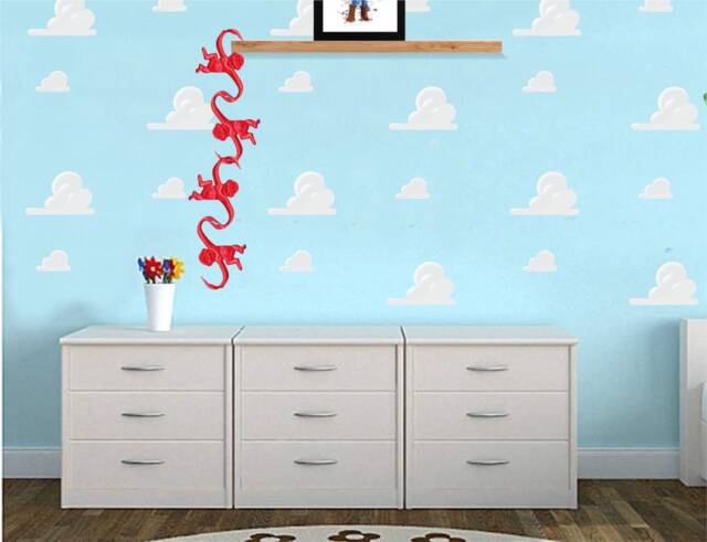 Monkey Chain - 264mm - Wall Stickers Barrel Of Monkeys Retro Toy - image 1