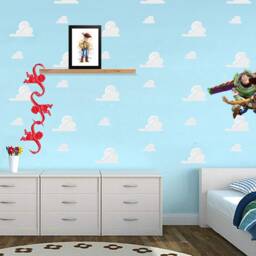 Monkey Chain - 264mm - Wall Stickers Barrel Of Monkeys Retro Toy - thumbnail 3