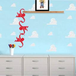 Monkey Chain - 264mm - Wall Stickers Barrel Of Monkeys Retro Toy - thumbnail 2