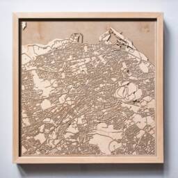 Edinburgh Wooden Map - Laser Cut City Streets, Framed Wall Art - thumbnail 1