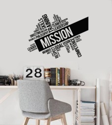 Office Words Cloud Vinyl Wall Decal Mission Inspirational Decor Stickers Mural - #2573Di - thumbnail 1