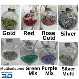 Personalised Glitter Bauble, Tree Decoration, Name Christmas Gift, First - thumbnail 4