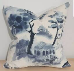 Linwood Omega Prints Mountain Retreat Ink & Velvet Cushion Cover 45x45 cm - thumbnail 1