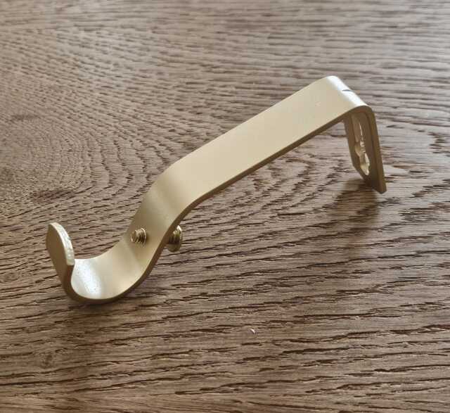 16/19mm Matt Gold Curtain Pole Wall Bracket - image 1