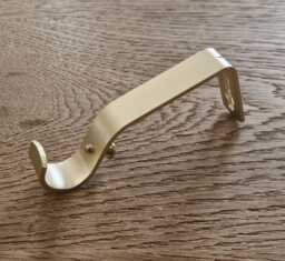 16/19mm Matt Gold Curtain Pole Wall Bracket - thumbnail 1