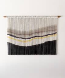 Limestone Dip Dye Fiber Art, Macrame Wall Hanging, Minimalist Decor, Contemporary Art, Modern Decor Living Room, Gradient Ombre - thumbnail 1