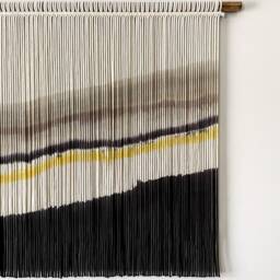 Limestone Dip Dye Fiber Art, Macrame Wall Hanging, Minimalist Decor, Contemporary Art, Modern Decor Living Room, Gradient Ombre - thumbnail 2