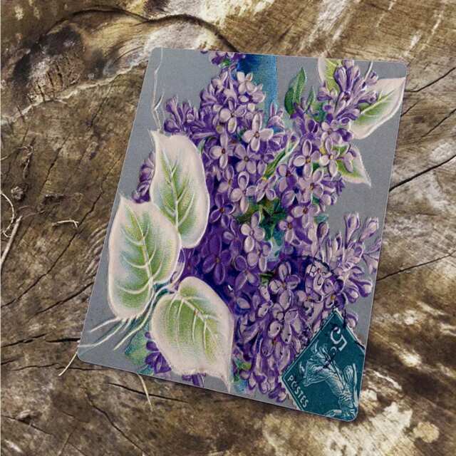 Flowers Purple Vintage Advertising Enamel Metal Tin Sign Wall Plaque