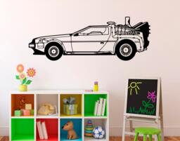 Back To The Future Car Wall Decal Film Movie Vinyl Sticker Home Interior Living Room Decor Removable Stickers 8(Btf - thumbnail 1