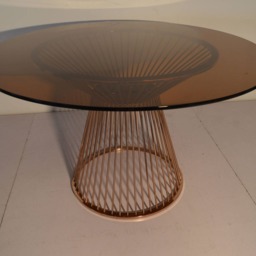 28'' Gold Metal Dining Table Legs, Custom Round Base - thumbnail 3