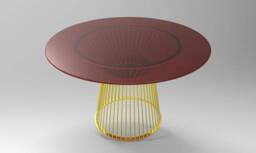 28'' Gold Metal Dining Table Legs, Custom Round Base