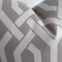 Amethyst Gatework Pillow Cover - Geometric Basketweave, Mauve Lilac - thumbnail 4