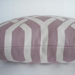 Amethyst Gatework Pillow Cover - Geometric Basketweave, Mauve Lilac - thumbnail 3