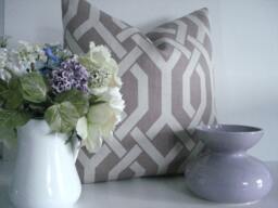 Amethyst Gatework Pillow Cover - Geometric Basketweave, Mauve Lilac - thumbnail 1