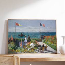 Claude Monet French Garden Print, Vintage Coastal Village Painting Poster, Summer Seaside Decor, Printable Home Landscape Wall Art - thumbnail 3