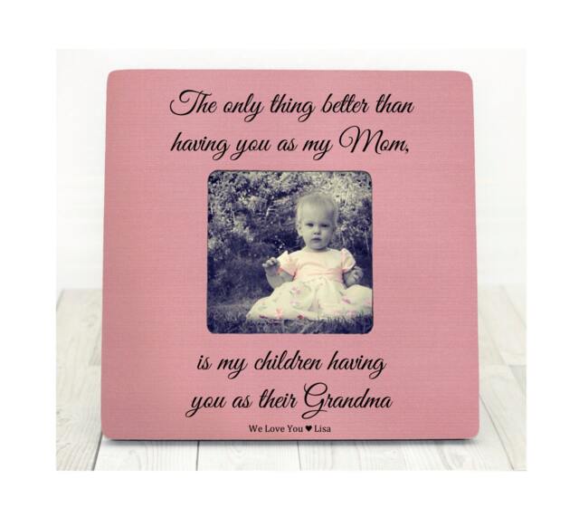 Personalized Mother's Day Picture Frame Real Wood, Custom Engraved - image 1