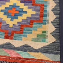 Heritage Kilim Runner, Handmade Artisan Afghan Turkish Aztec Sheep Wool Runner Rug 214x70 cm - thumbnail 2
