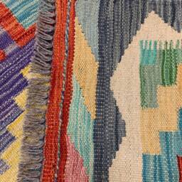 Heritage Kilim Runner, Handmade Artisan Afghan Turkish Aztec Sheep Wool Runner Rug 214x70 cm - thumbnail 3
