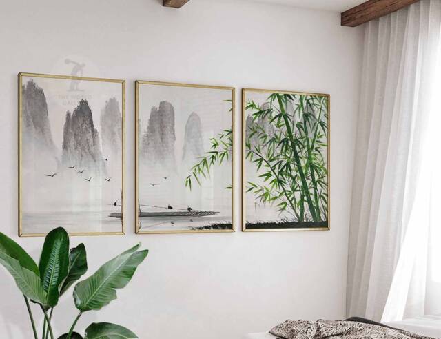 Japanese Set Of 3 Posters, Art Print Set, Wall Decor, Asian Gift, Floral Art, A1/A2/A3/A4 - image 1