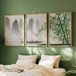 Japanese Set Of 3 Posters, Art Print Set, Wall Decor, Asian Gift, Floral Art, A1/A2/A3/A4 - thumbnail 3