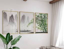 Japanese Set Of 3 Posters, Art Print Set, Wall Decor, Asian Gift, Floral Art, A1/A2/A3/A4 - thumbnail 1