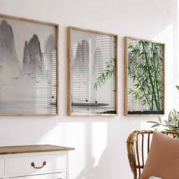 Japanese Set Of 3 Posters, Art Print Set, Wall Decor, Asian Gift, Floral Art, A1/A2/A3/A4 - thumbnail 2