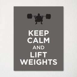 Keep Calm & Lift Weights - Fine Art Print Choice Of Color Purchase 3 Receive 1 Free Custom Prints Available - thumbnail 1