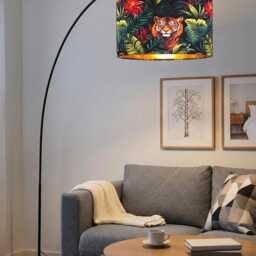 Handmade By Order Luxury Jungle & Bangal Tiger On Velvet Drum Lamp Shade Pendant Light All Shapes Sizes - thumbnail 2