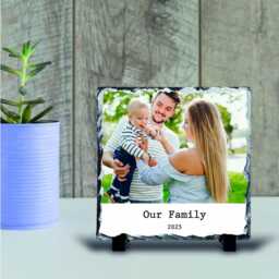 Personalised Photo Stand - Custom Slate Rock Frame Birthday Gift For Him Husband Daddy Sentimental Grandad Uncle Brother - thumbnail 2