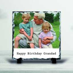 Personalised Photo Stand - Custom Slate Rock Frame Birthday Gift For Him Husband Daddy Sentimental Grandad Uncle Brother - thumbnail 4