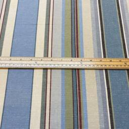 1066. Handmade Remake Sauge Stripe Blue Green 100% Cotton Cushion Cover, Various Sizes - thumbnail 3