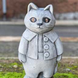 Amazing Cat Statue Elegant Kitty Figurine Concrete Kitten Sculpture Outdoor Decoration Cement Pet Ornament Kitty Lover Gift Yard Art - thumbnail 4