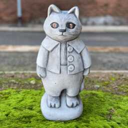 Amazing Cat Statue Elegant Kitty Figurine Concrete Kitten Sculpture Outdoor Decoration Cement Pet Ornament Kitty Lover Gift Yard Art - thumbnail 3