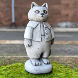Amazing Cat Statue Elegant Kitty Figurine Concrete Kitten Sculpture Outdoor Decoration Cement Pet Ornament Kitty Lover Gift Yard Art - thumbnail 1
