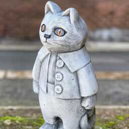 Amazing Cat Statue Elegant Kitty Figurine Concrete Kitten Sculpture Outdoor Decoration Cement Pet Ornament Kitty Lover Gift Yard Art - thumbnail 2