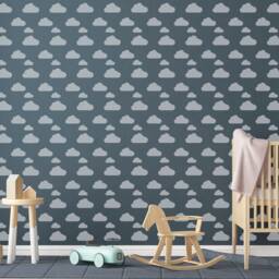 Cloud Wall Painting Stencil Reusable Kids Room Decor - 59x95 cm - thumbnail 2
