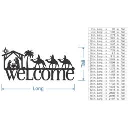 Unfinished Wooden Nativity Welcome Sign Diy Home Decor - thumbnail 3