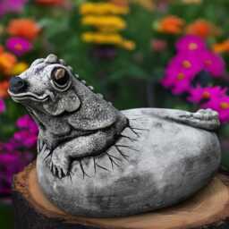 Garden Baby Dragon Statue Concrete Lizard Figurine Stone Reptile Ornament Handmade Animal Sculpture Front Door Decoration Dragon Lover Gift - thumbnail 2