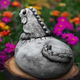 Garden Baby Dragon Statue Concrete Lizard Figurine Stone Reptile Ornament Handmade Animal Sculpture Front Door Decoration Dragon Lover Gift - thumbnail 3