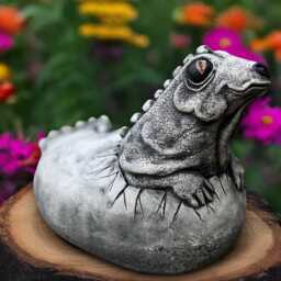 Garden Baby Dragon Statue Concrete Lizard Figurine Stone Reptile Ornament Handmade Animal Sculpture Front Door Decoration Dragon Lover Gift - thumbnail 1