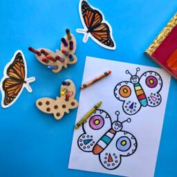 Butterfly Crayon Holders Handmade Wooden Toddler Toy - Set Of 2 - thumbnail 4